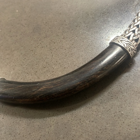 John Hardy Silver and Ebony Wood Necklace - Picture 2 of 5